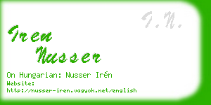 iren nusser business card